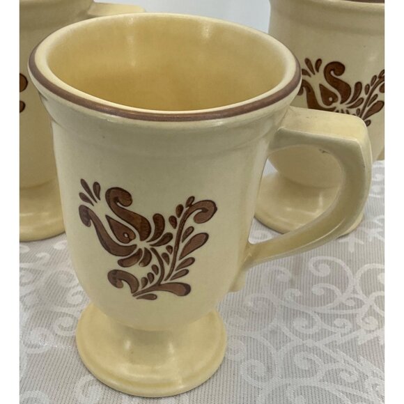 Pfaltzgraff Set Of 3 Vintage Ceramic Pedestal Mugs - Picture 7 of 9